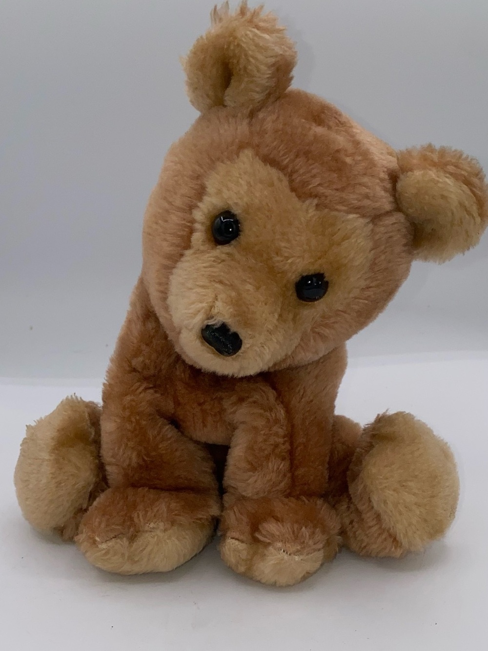 1976 Dakin BEARFOOT Bear Cub 8" Plush Brown Tan Beige Bean Bag Vintage Toy  AA21